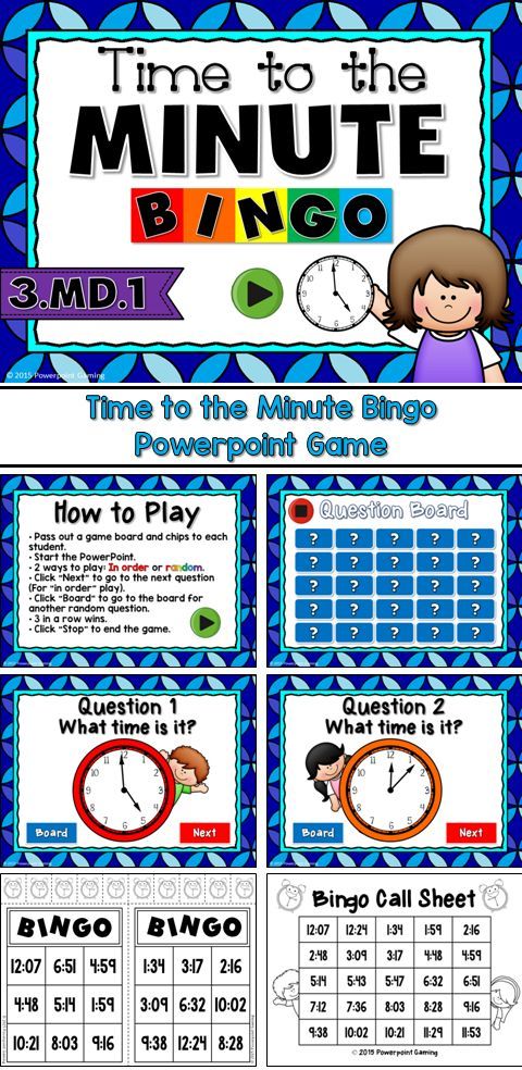 time to the minute bingo powerpoint game 1st 5th grade bingo powerpoint