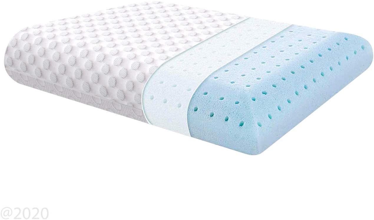 Milemont Ventilated Gel Memory Foam Pillow Bed Pillows For Sleeping Neck Support For Back Stomach Memory Foam Pillow Foam Pillows Bed Pillows
