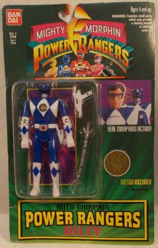 Vintage Original BILLY Blue Power Ranger Action Figure MOC