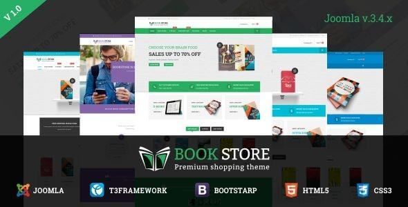 bookstore responsive joomla ecommerce template pinterest
