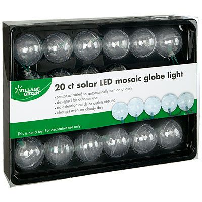 Village Green 20 Count Solar Led Mosaic Globe Lights At Lots Village Green 20 Count Solar Led Mosaic Globe Lights At Lots