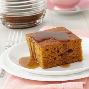 Pumpkin Cake with Caramel Sauce Pumpkin Cake with Caramel Sauce