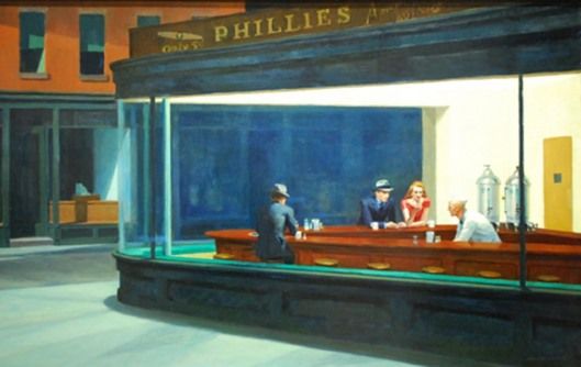 Nighthawks at the Diner | Edward hopper, Edward hopper paintings, Art institute of chicago