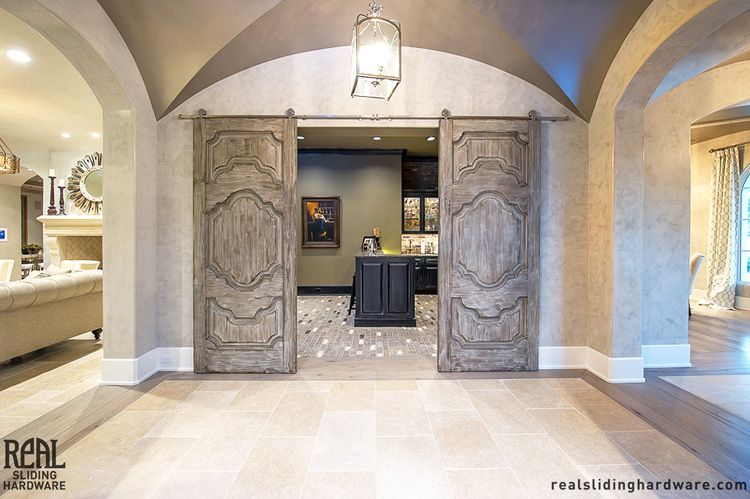 The use of sliding doors is a great solution ….