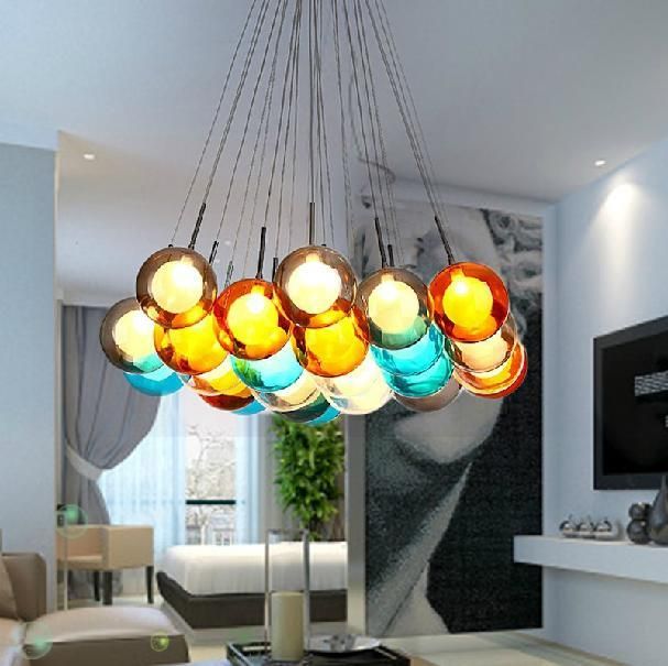 2015 Bocci Glass Ball Pendant Lamp Chandelier Of Colorful Spheres Modern Color Bubble LED 2015 Bocci Glass Ball Pendant Lamp Chandelier Of Colorful Spheres Modern Color Bubble LED