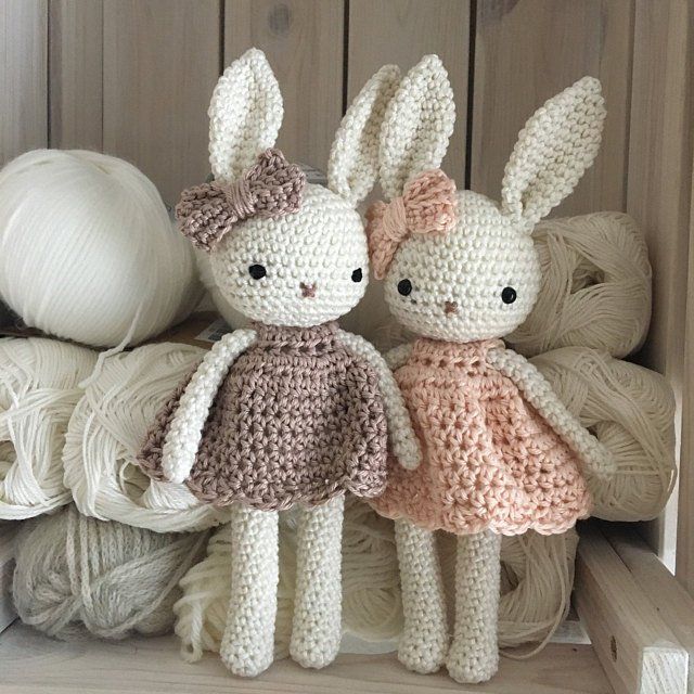 Lovely amigurumi animal bunny girl RUBY with lovel Lovely amigurumi animal bunny girl RUBY with lovel