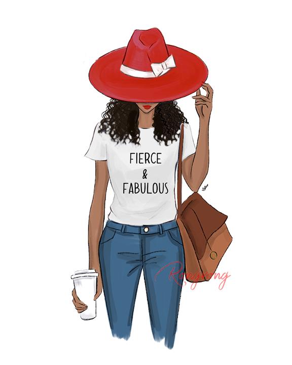 DST Fierce and Fabulous Art Print | Fashion art prints ...