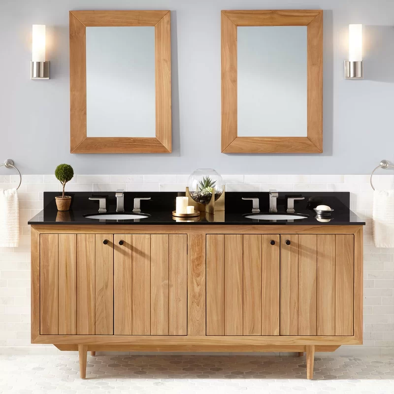 Osa 73 Double Bathroom Vanity Set In 2020 Teak Diy Osa 73 Double Bathroom Vanity Set In