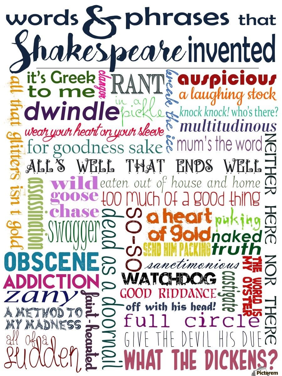 Canvas Print Literature Quotes English Literature Words Shakespeare 