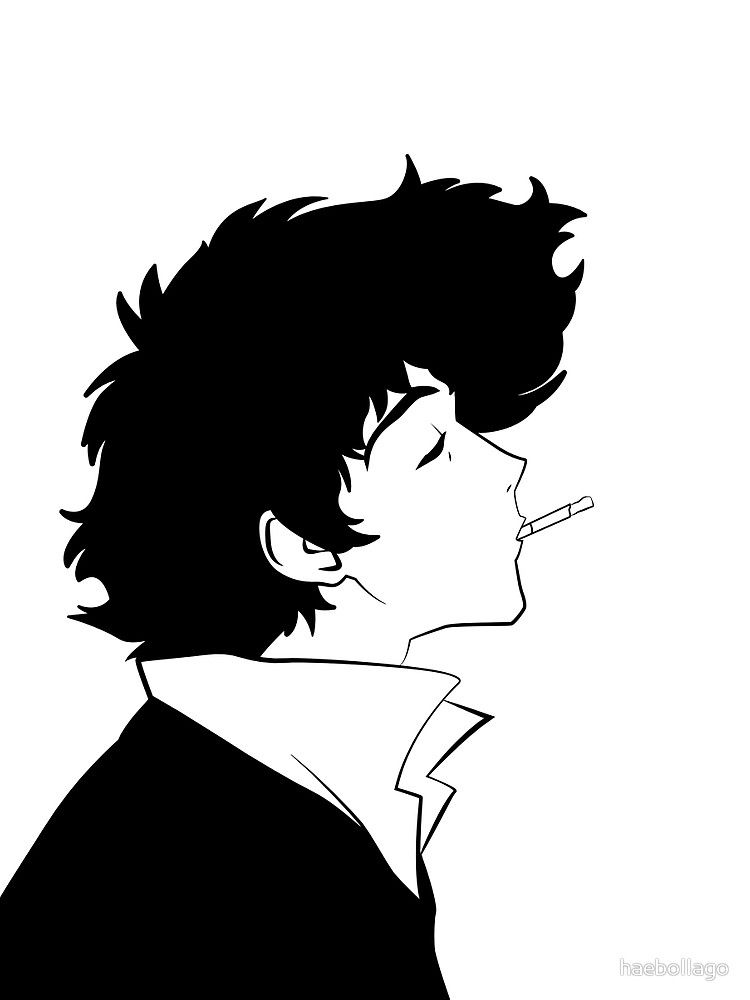 spike cowboy bebop black and white spike cowboy bebop black and white