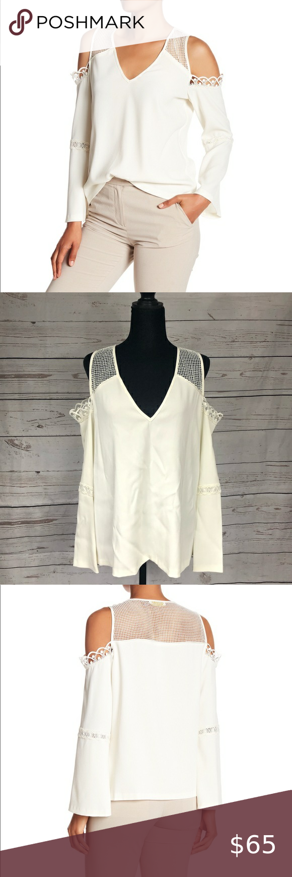 Ramy Brook Womens Vic Asymmetric Neckline Long Sleeve Blouse