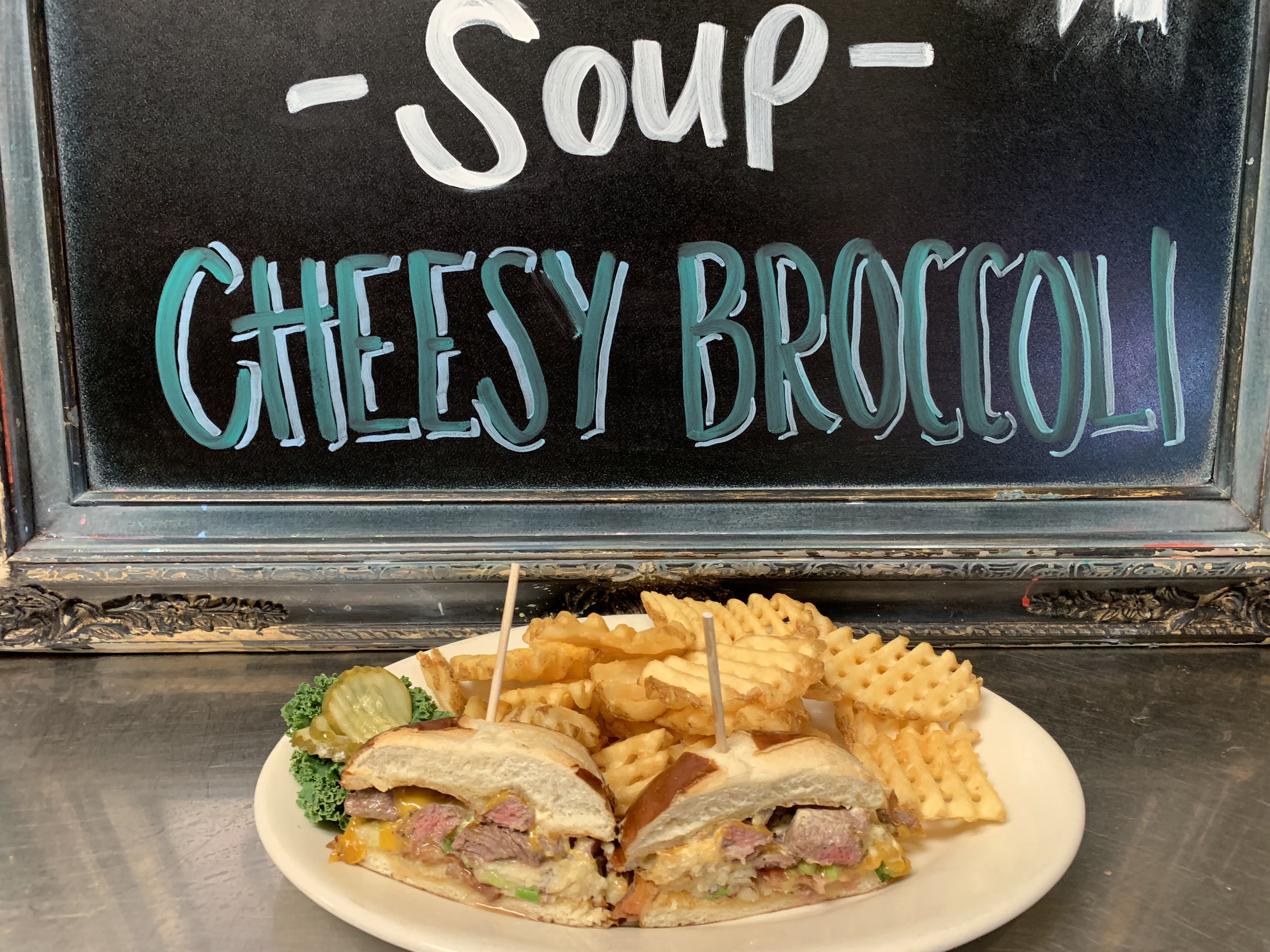 Today S Lunch Special Is The Loaded Steak Sandwich Food Today S Lunch Special Is The Loaded Steak Sandwich Food Clivesroadhouse Foo Goodfood Dining Restaurants