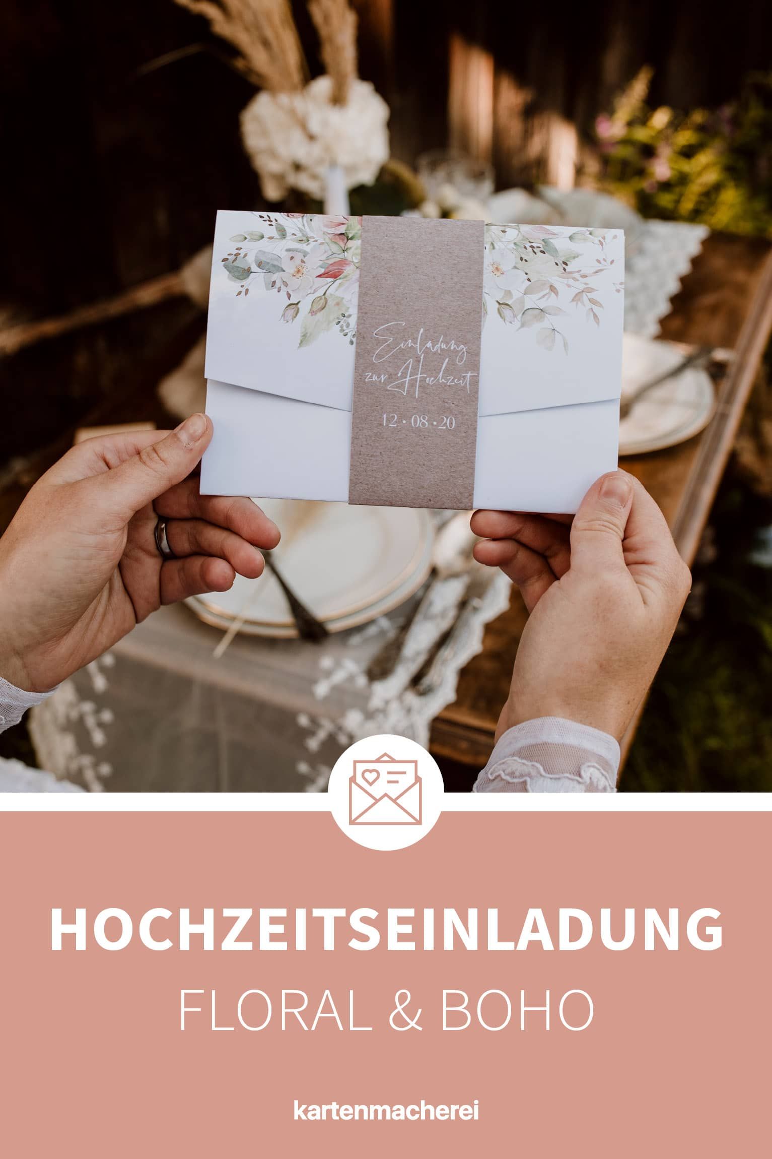 Einladungskarten Hochzeit Mit Anhänger Hochzeitseinladung "Romantic Garden" | Hochzeitseinladung, Romantische