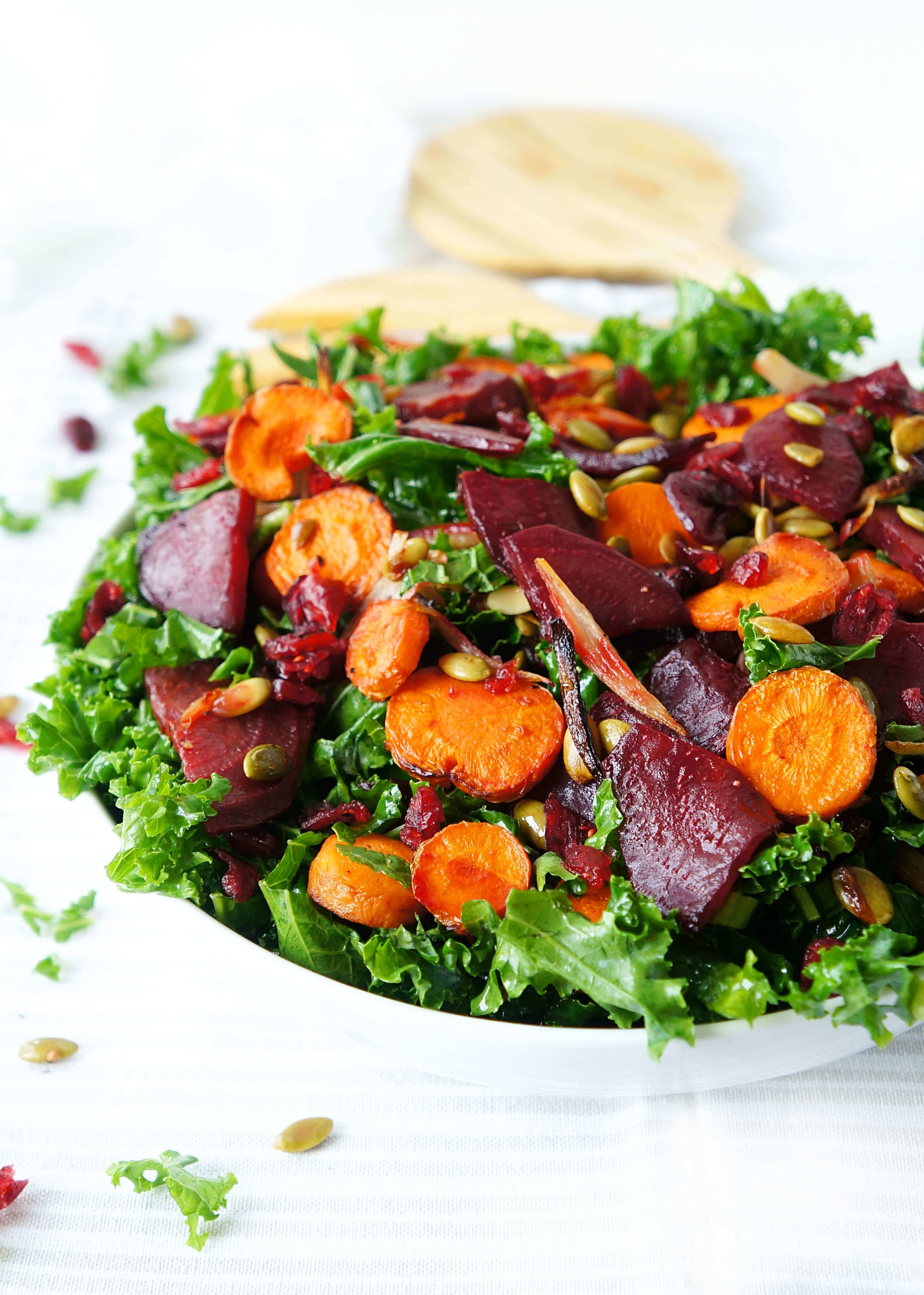 Roasted Beet, Carrot & Kale Salad #healthyliving