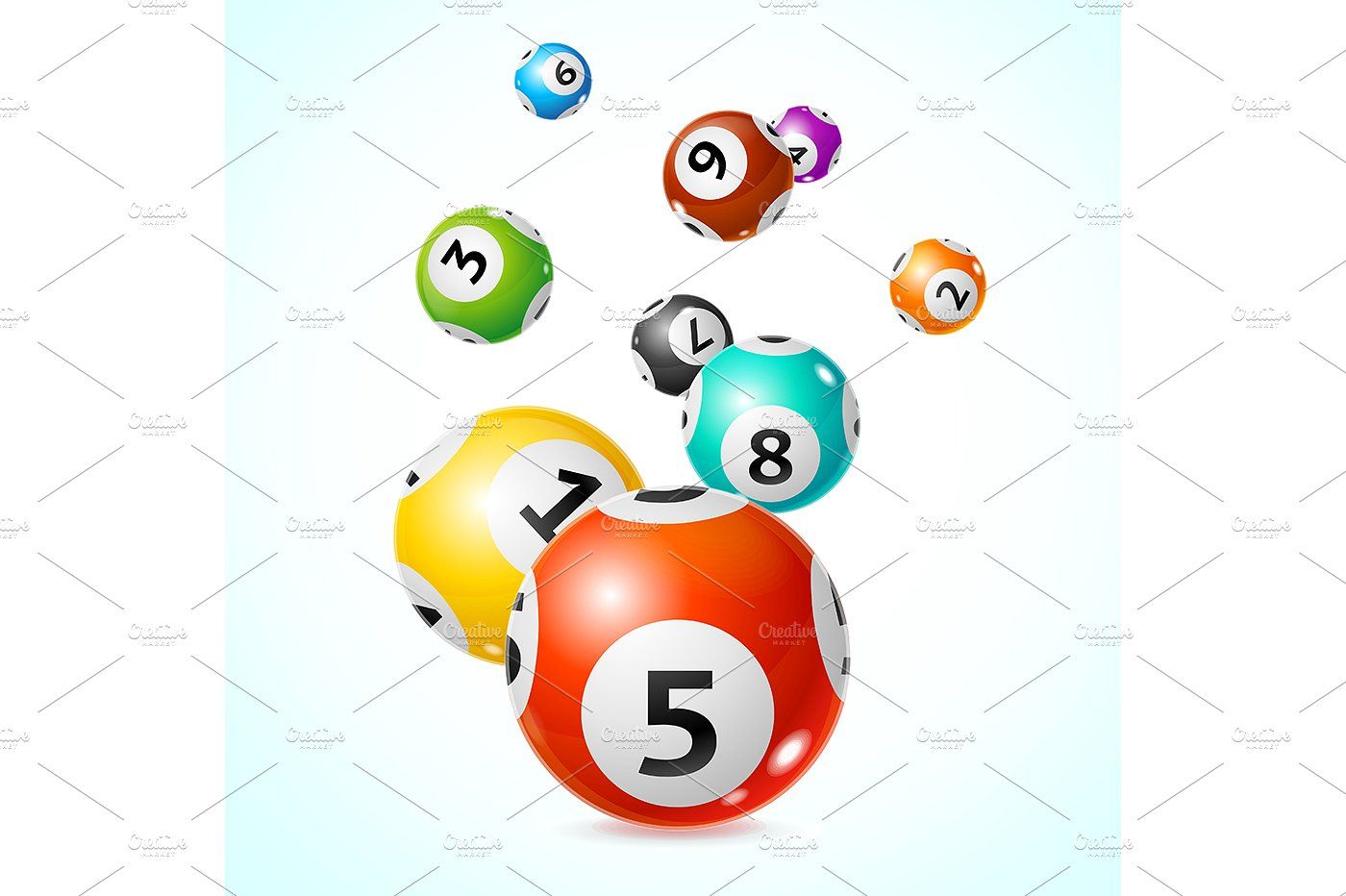 Lotto Ball Concept Card Background Freelance Graphic Design Cards Lotto