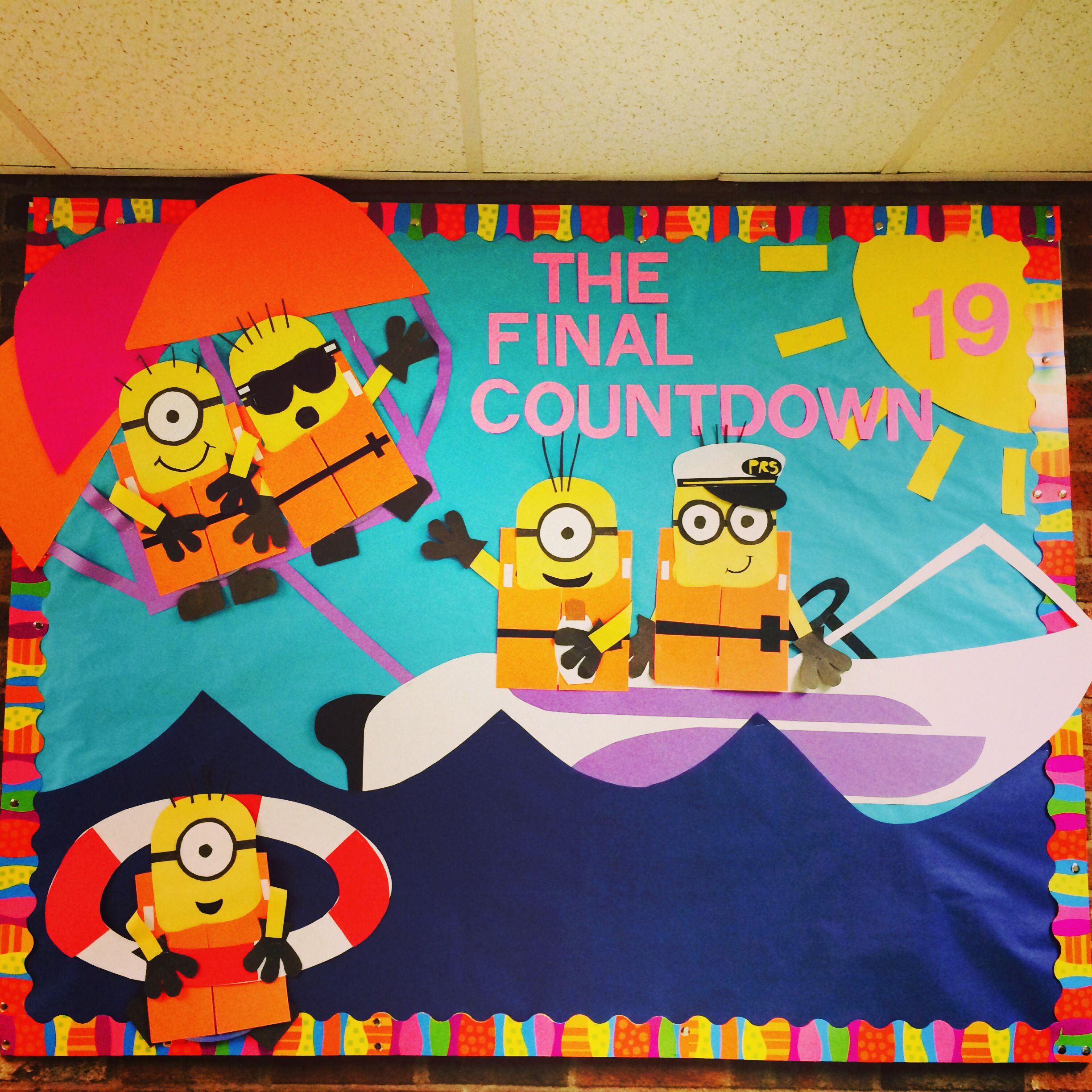 Summer countdown. Elementary bulletin board. Elementary bulletin