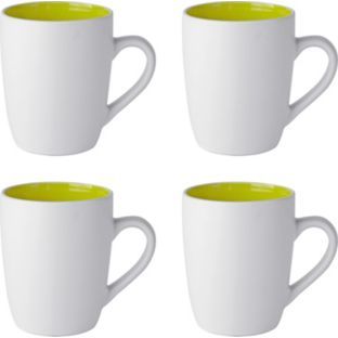 Buy ColourMatch 4 Piece Two Tone Mug Set Apple Green at Buy ColourMatch 4 Piece Two Tone Mug Set Apple Green at