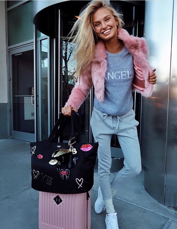 Romee Strijd ready for Shanghai! | Fashion, Victoria secret Romee Strijd | Cool street fashion, Red leather boots, Fashion