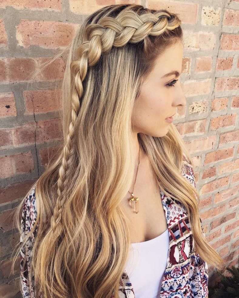 20 Long Hairstyles You Will Want to Rock Immediately! #2: Half Braided Crown Straight, wavy or curly, this hairstyle is perfect for any ... Daily Hairstyles, Pretty Hairstyles, Straight Hairstyles, Girl Hairstyles, Hairstyle Ideas, Medium Hairstyles, Latest Hairstyles, Hair Ideas, Hairstyles For Picture Day
