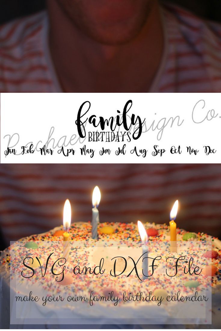 Download Make your own family birthday Calendar with this SVG and ...