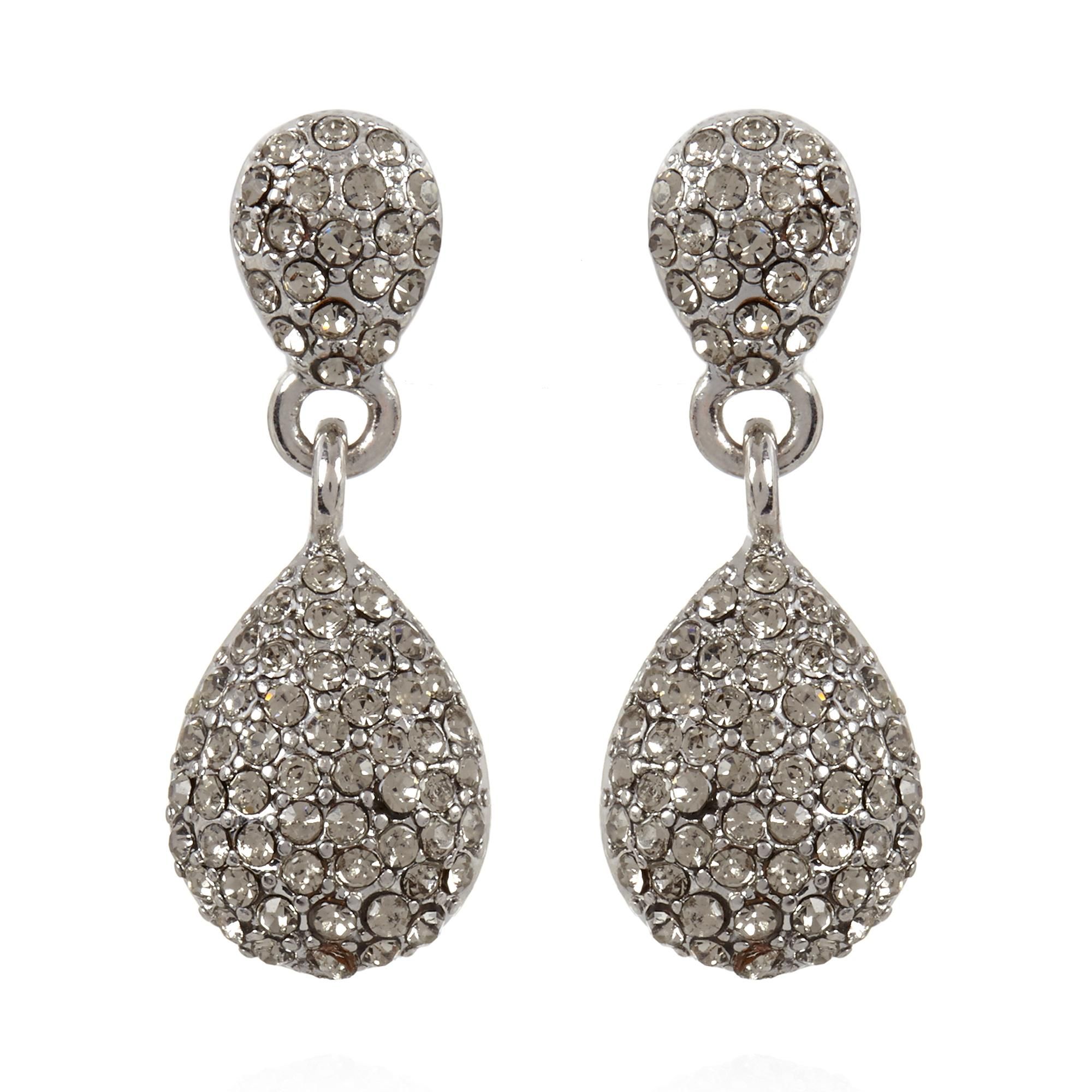 Designer Silver Plated Pave Teardrop Earrings Kate Middleton Earrings Design Silver Earrings Designer Silver Plated Pave Teardrop Earrings Kate Middleton Earrings Design Silver Earrings