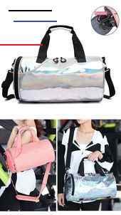Metallic Pink Outfit Dry Wet Duffle Bags For Women and Men for Fitness Gym Yoga Travel Training Thi...