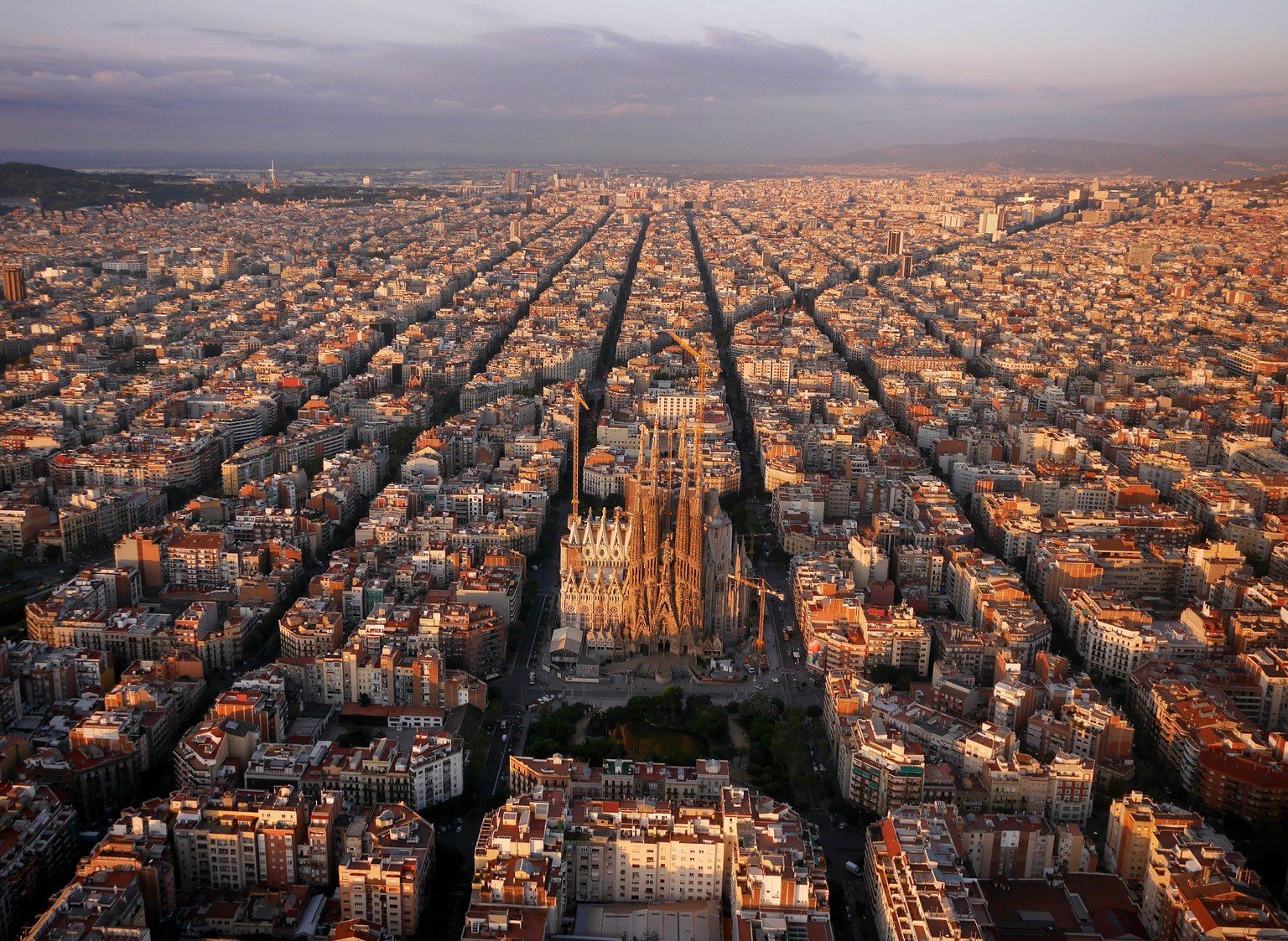 Watson Image Zoom Beruhmte Platze Barcelona Spanien Vogelperspektive