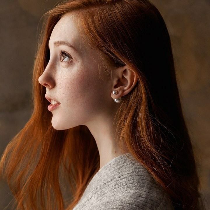Red And Ginger Face Drawing Reference, Hair Reference, Photo Reference, Art Reference Photos, Female Side Profile Drawing Reference, Side Face Drawing, Side Portrait, Female Portrait, Portrait Drawing