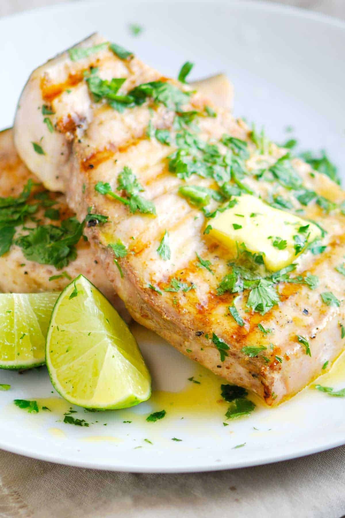 Grilled Swordfish Recipe Grilled Swordfish Recipe With Coriander And Lime Recipe Swordfish Recipes Grilled Swordfish Corriander Recipes