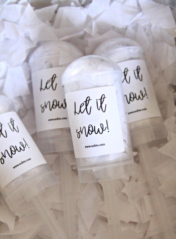 Let It Snow Confetti Poppers, Winter Wedding Send Off, Stocking Stuffers for Kids #christmasweddingideas