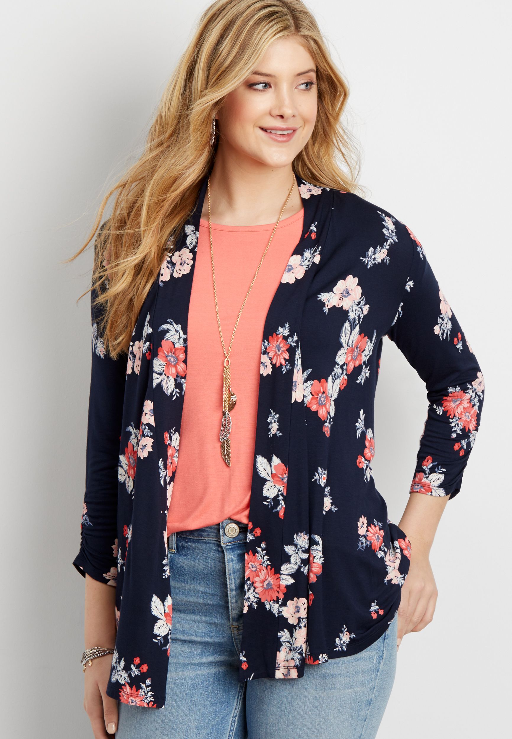 women's floral cardigan sweaters