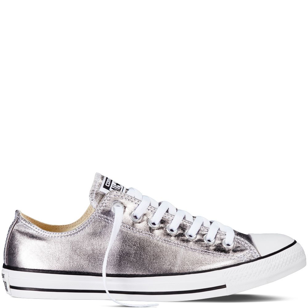 metallic converse shoes