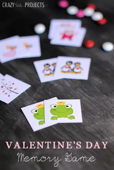 Free Printable Valentine's Memory Game-Perfect for Valentine's parties for kids. All you need to do is print and play this cute Valentine's Day matching game. #valentinesday #valentines #valentinesdaygame #valentinesdayparty