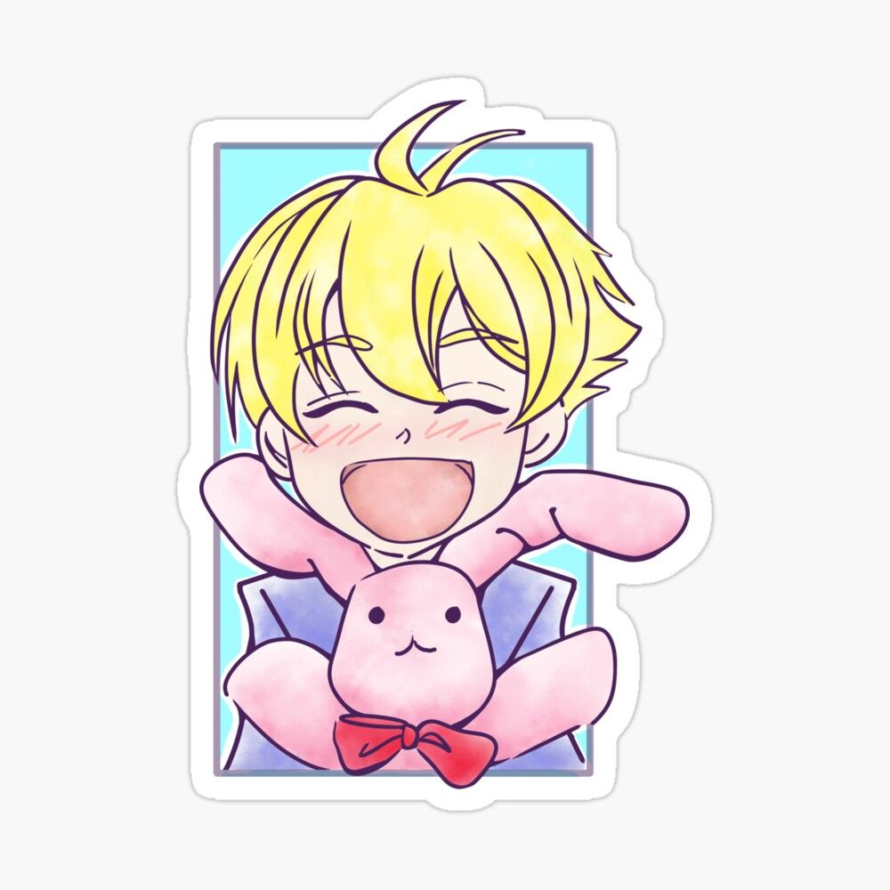 photo Honey Senpai Stickers happy kawaii honey senpai with cute bunny sticker by kawaicherrypi cute bunny stickers bunny sticker cute bunny