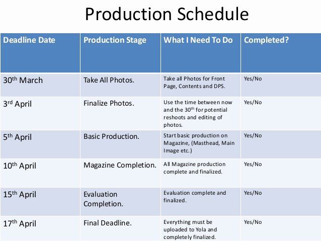 √ 30 Photo Shoot Schedule Template in 2020 Schedule template, Schedule templates, Templates