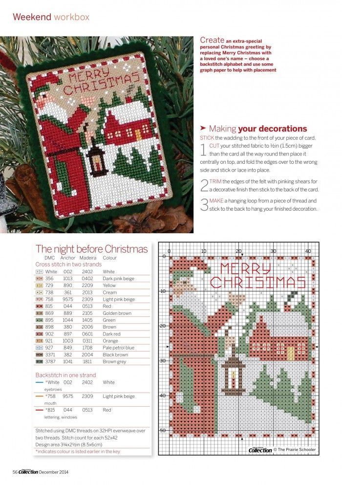 The Night Before Christmas - Pr. Sch. | Cross stitch patterns christmas