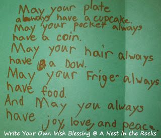 Write Your Own Irish Blessings - A Nest in the Rocks
