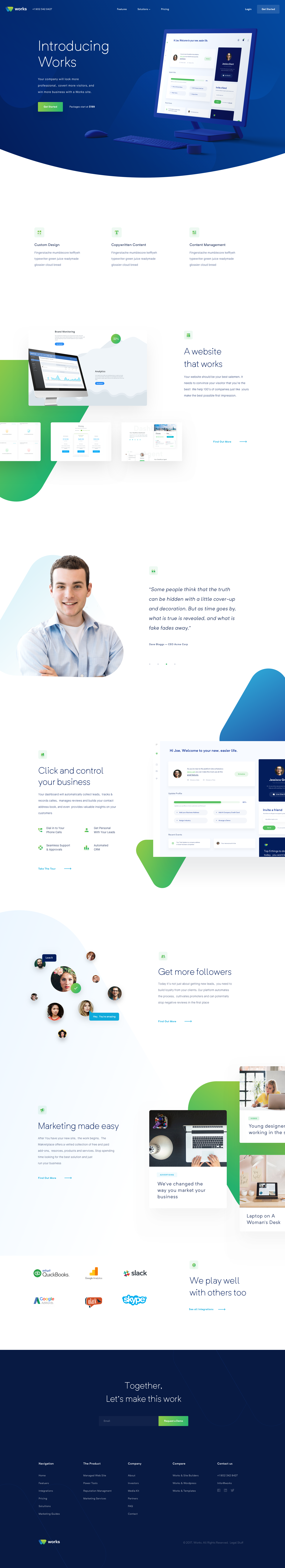 landing page works inspire design ui ux userexperience pageworks