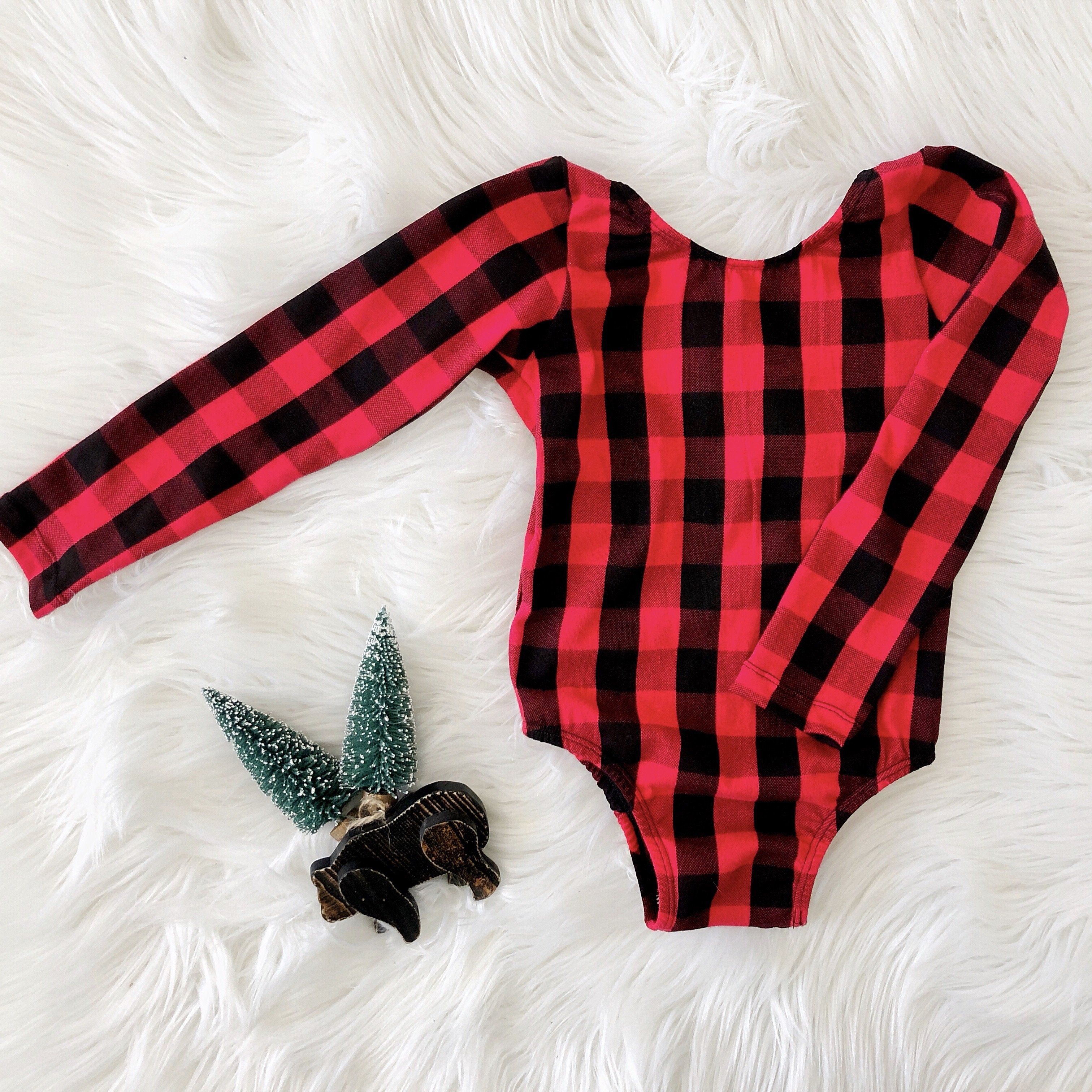 Red Buffalo Plaid Leotard - 18M