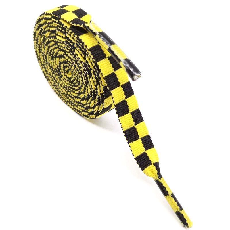 black and white checkered shoelaces