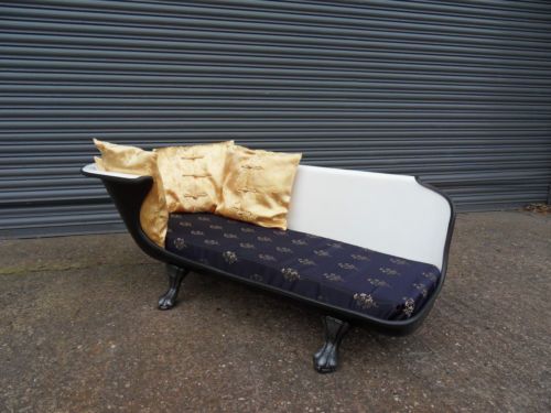 Vintage Victorian Cast Iron Roll Top Bath Sofa Chaise Longue Vintage Victorian Cast Iron Roll Top, Roll Top Bath Sofa