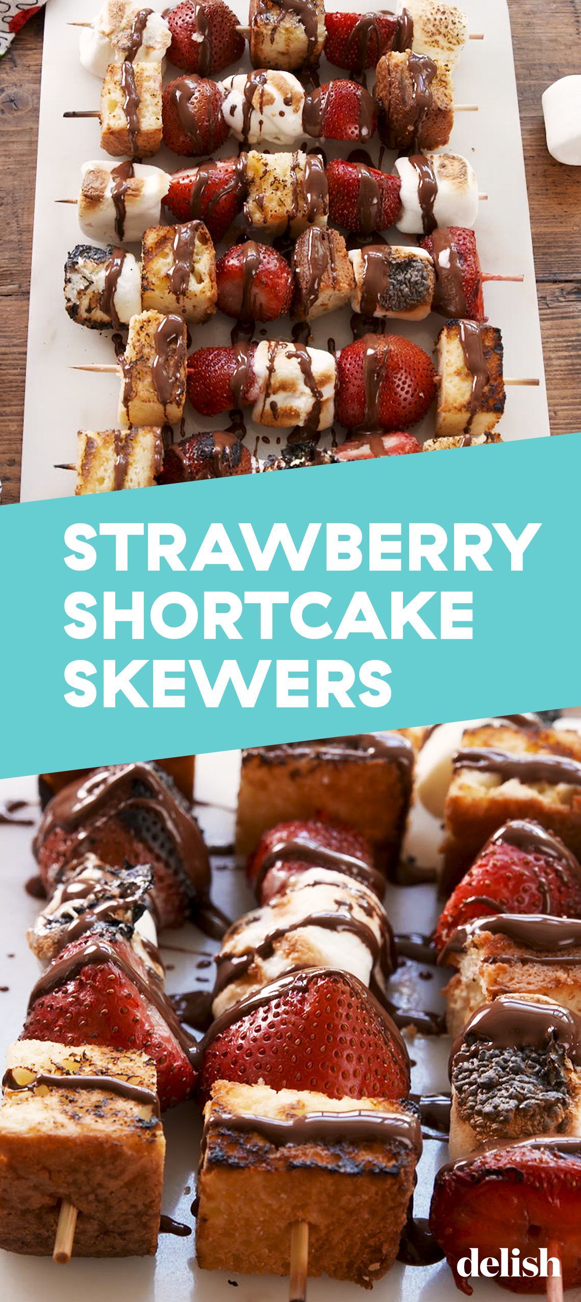 Strawberry Shortcake Skewers #grilleddesserts
