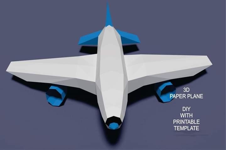 3d paper plane Diy printable template Template 3d paper plane Diy printable template Template