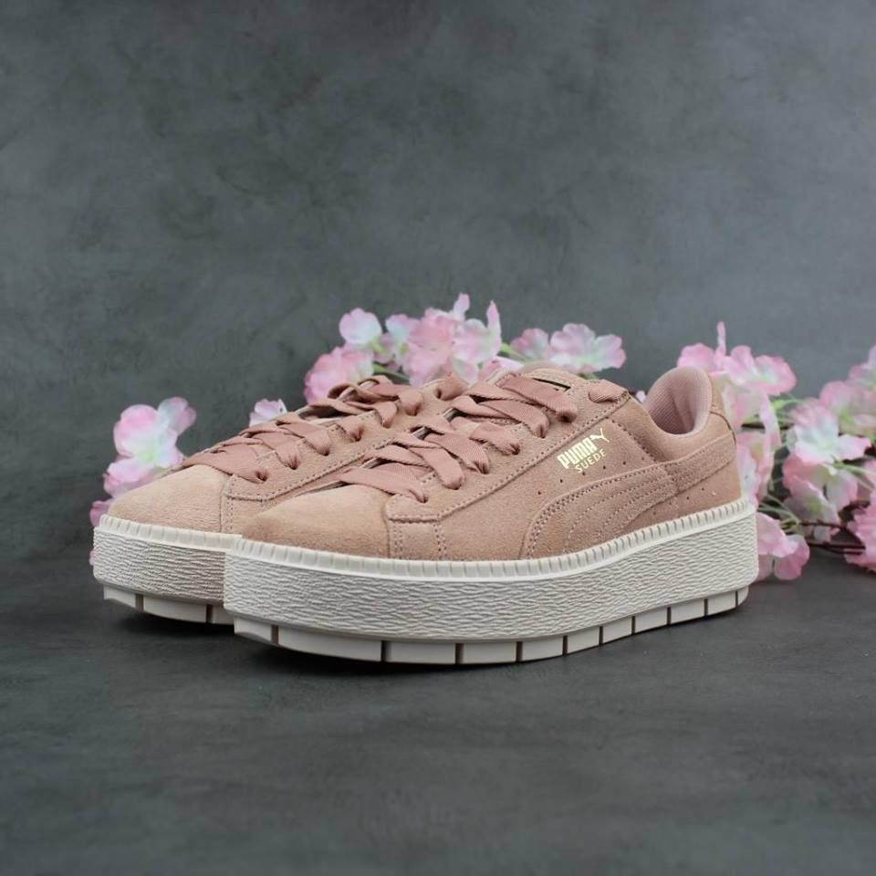puma suede platform outfit