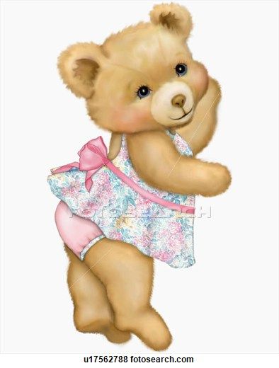 Illustration Of Teddy Bear With Dress Teddy Bear Images Teddy Bear Pictures Tatty Teddy