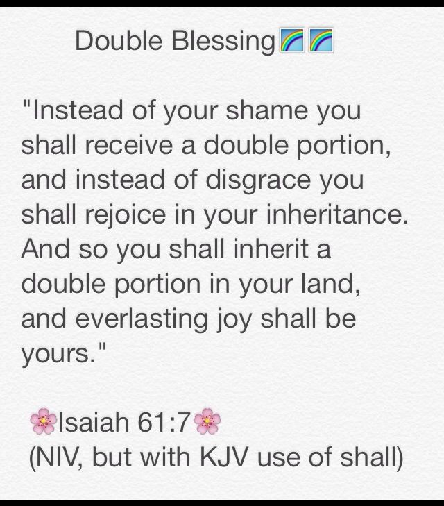 Cool Double Portion Double Blessings Quotes