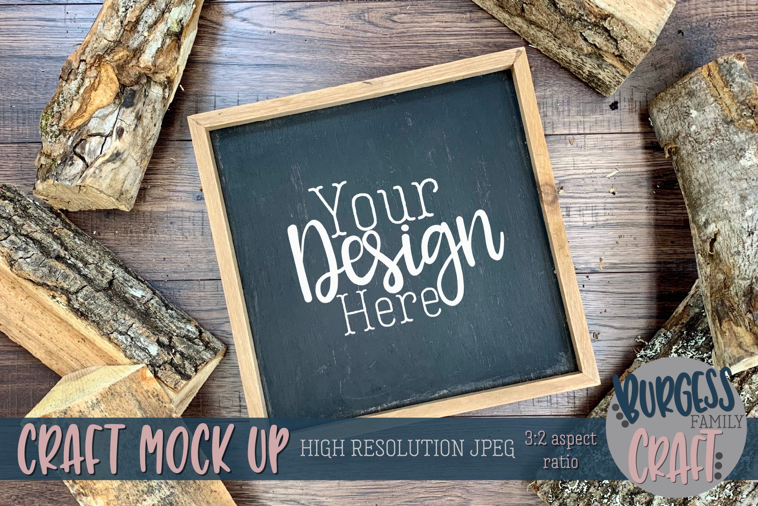 Download Square framed sign firewood Craft mock up |High Res JPEG#craft #firewood #framed #high #jpeg # ...