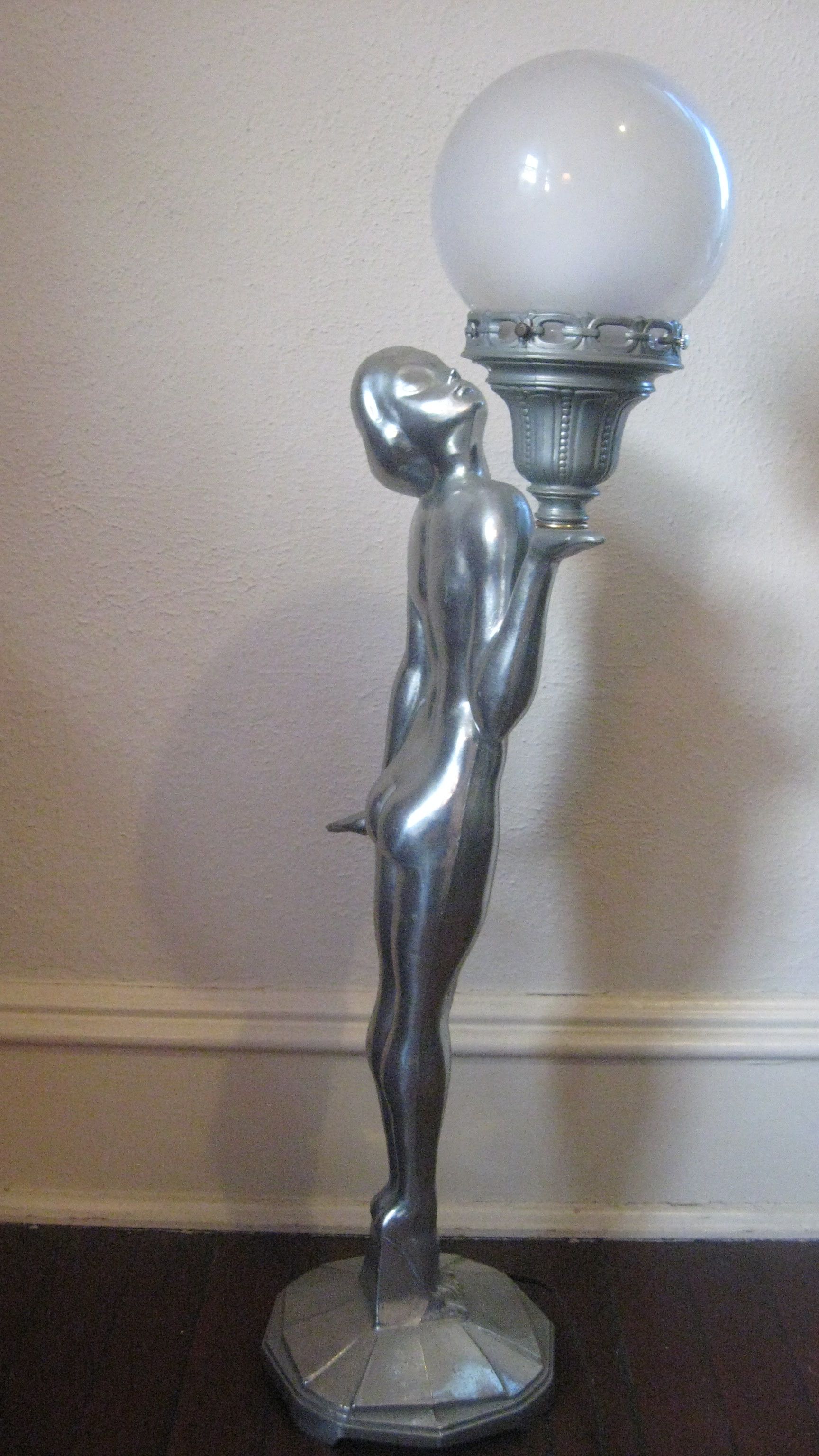Art Deco Lady Lamp LMC art deco lady lamp antique