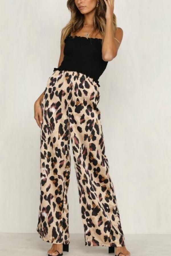 Loose Fitting Leopard Printed Pants | Long pants casual, Fashion pants