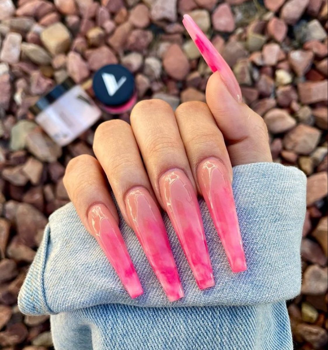 29 Valentine’s Nails in 2021 | Long acrylic nails, Long square acrylic